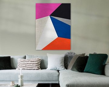 ABSTRAKTE GEOMETRISCHE KUNST IN MODERNEN FARBEN von Online Arts