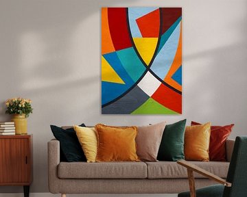 ABSTRAKTE GEOMETRISCHE KUNST IN MODERNEN FARBEN von Online Arts