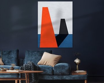 ABSTRAKTE GEOMETRISCHE KUNST IN MODERNEN FARBEN von Online Arts