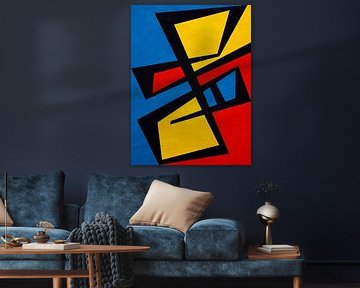 ABSTRAKTE GEOMETRISCHE KUNST IN MODERNEN FARBEN von Online Arts