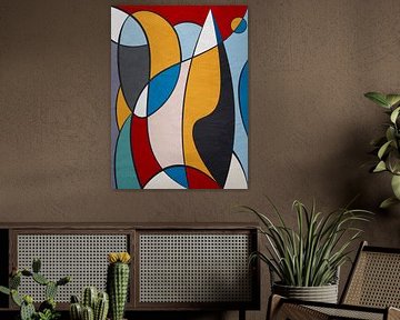 ABSTRAKTE GEOMETRISCHE KUNST IN MODERNEN FARBEN von Online Arts