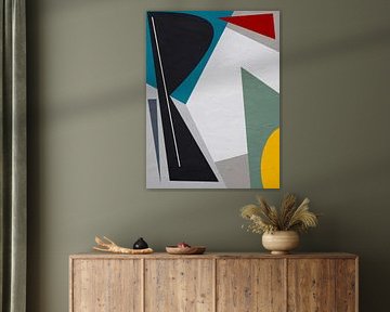 ABSTRACT GEOMETRIC ART IN MODERN COLOURS