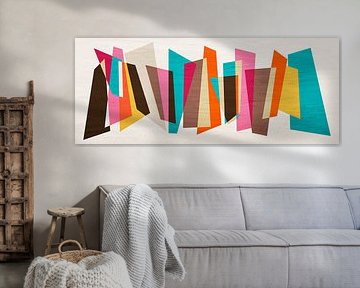 ABSTRACT GEOMETRIC ART IN MODERN COLOURS