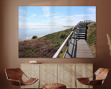 Boardwalk on the tidal flats of Sylt near Braderup