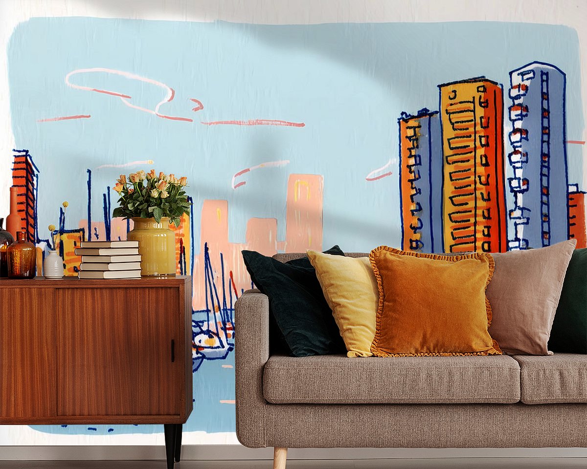Voorbeeld van het werk in een kamer
