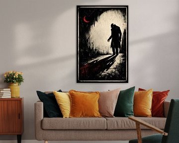 Schattenwandler unter rotem Mond von Dodik Hariyono