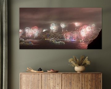 Light rain over the bay of Funchal