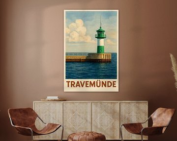 Pointe verte - phare sur la jetée de Travemünde