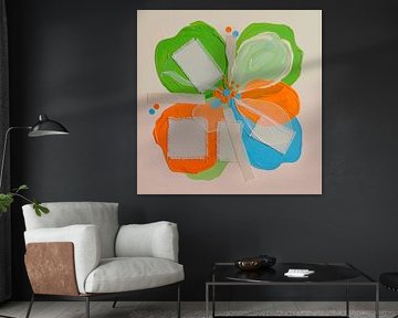 Bloeiende Energie - Abstracte Voorjaarsbloem in Kleur