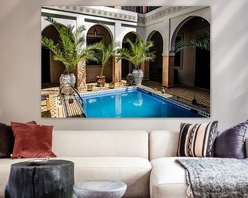 Riad courtyard in Marrakech by Dieter Walther