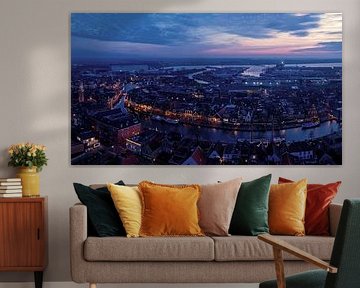 Christmas lights in Lemmer harbour by Eye on You