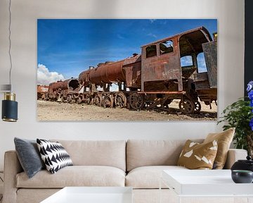 Der Zugfriedhof bei Uyuni in Bolivien