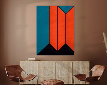 MODERN COLOURFUL GEOMETRIC ABSTRACT ART by Online Arts