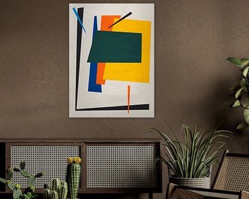 MODERN COLOURFUL GEOMETRIC ABSTRACT ART by Online Arts