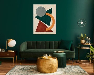 MODERN COLOURFUL GEOMETRIC ABSTRACT ART by Online Arts