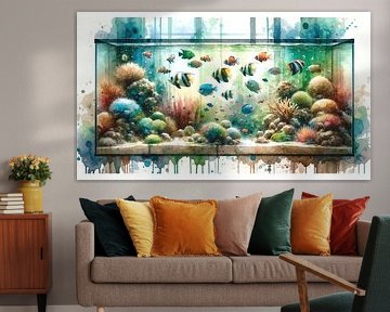 Buntes Aquarium Fischtank von Chromatic Fusion Studio