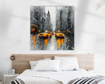 Rainy City Glow by Nomo.Art