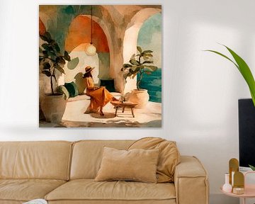 Sunlit Quiet Terrace by Nomo.Art