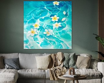 Floating Plumeria Water by Nomo.Art