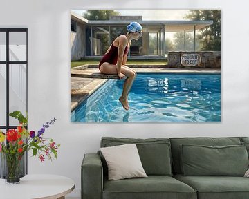 Serene Poolside Contemplation by Jan Keteleer