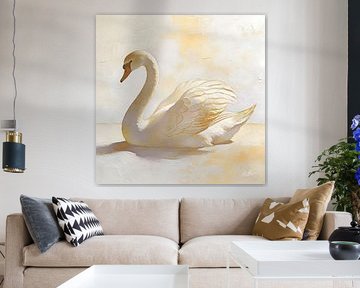 Pure Grace - Schwan Wandkunst von Mellow Art