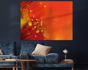 Abstrakter Lichtstrahl aus Fiberglas in Orange von Martin Hendriks
