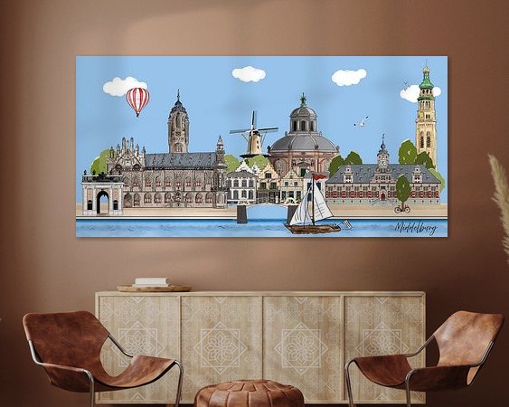 Example of the artwork in a room