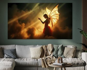 Fée dans le rétro-éclairage sur Linda de Klein