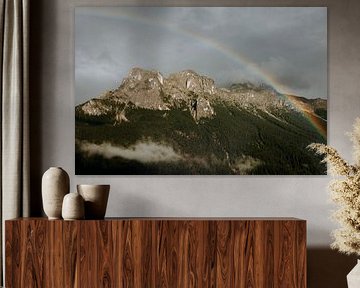 A rainbow over Vigo di Fassa by Colinda Riemens
