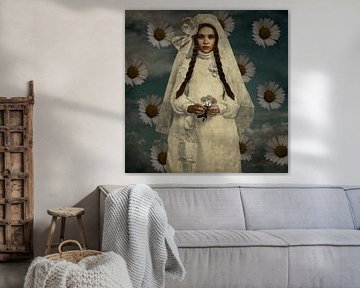 Vintage Beauty White Daisies Summer