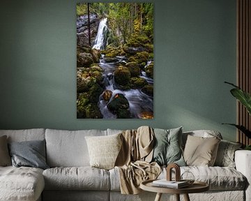 Autumn at the Gollinger waterfall in Tyrol by Achim Thomae Photography
