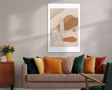 Formes architecturales abstraites dans des tons chauds