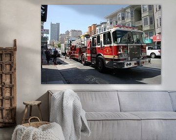 Feuerwehrauto in San Francisco von Linda de Klein