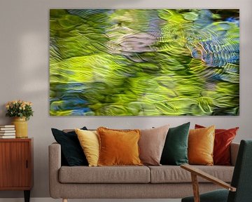 Choppy waters with swirls in pastel colours by Wim Keessen