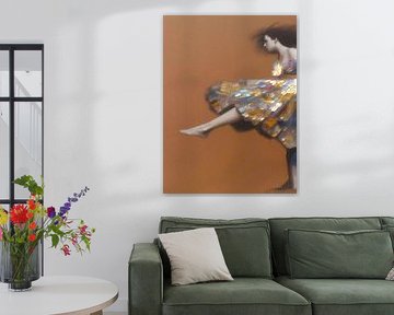 Der gewagte Schritt einer Frau - Malerei von A.D. Digital ART