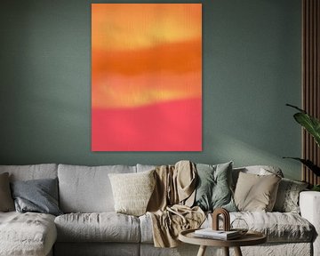 Abstract minimalist landscape in vivid colors by Dina Dankers