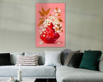 Fleurs sauvages en céramique rouge n°4 sur Studio BB