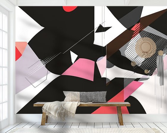 Voorbeeld van het werk in een kamer