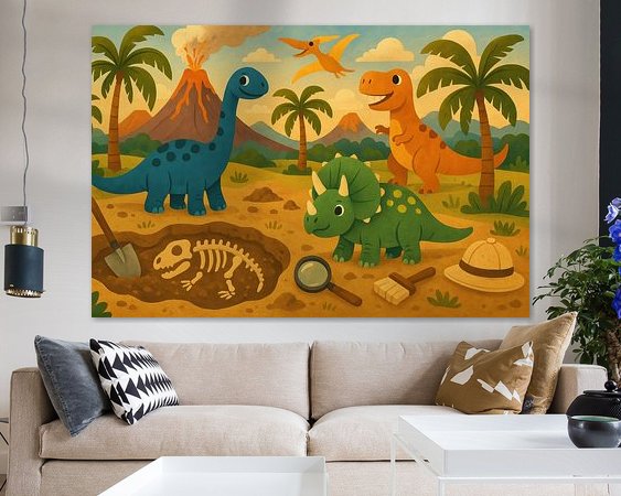 Voorbeeld van het werk in een kamer