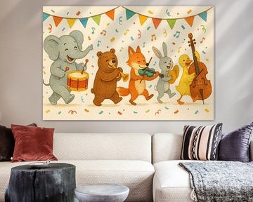 Festliche Prozession der Tiere von Art & Soul Creations