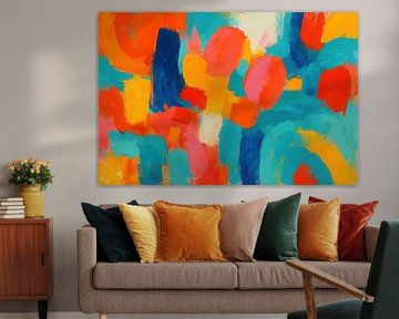 Areas of colour with soft arc shapes by Imperial Art House