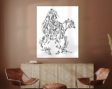 Huhn Line Art von Antiope33