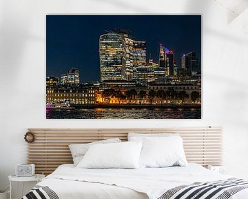 Abendlicht über der Londoner Skyline von Bas Greevink