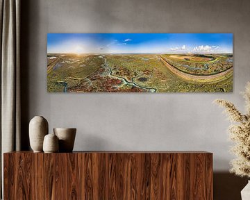 Das ertrunkene Land von Saeftinghe, in 360° aus der Luft