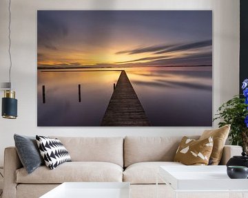 Jetty at Steendam on the Schildmeer during sunset - long exposure and serenity