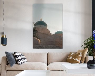 Turquoise koepels in Oezbekistan | reisfotografie print | Khiva