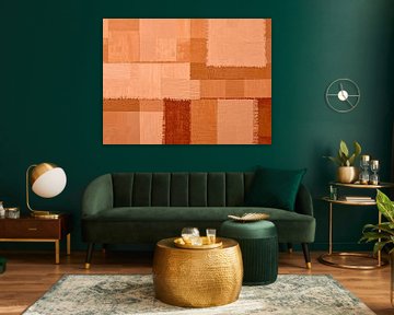 Moderner Minimalist in Terrakotta und Aprikose von STUDIO ARTSY