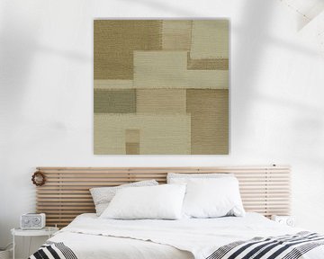 Ruhige, minimalistische Leinentexturen in Oliv- und Sandtönen von STUDIO ARTSY