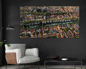 Ochtendrust boven Harlingen – Stad, Haven en Waddenzee van Ewold Kooistra