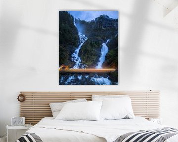 Låtefossen Waterfall - Power and Movement in the Norwegian Mountain Landscape by Ewold Kooistra